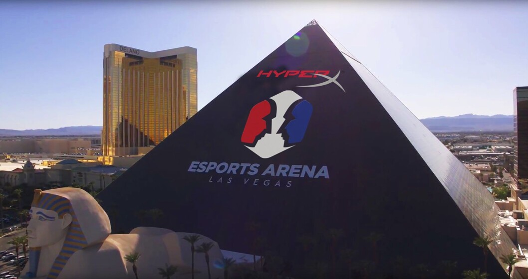 Slik ser det ut når HyperX kjøper plass på Luxor Hotel i Las Vegas. Foto: HyperX. Slik ser det ut når HyperX kjøper plass på Luxor Hotel i Las Vegas. Foto: HyperX.