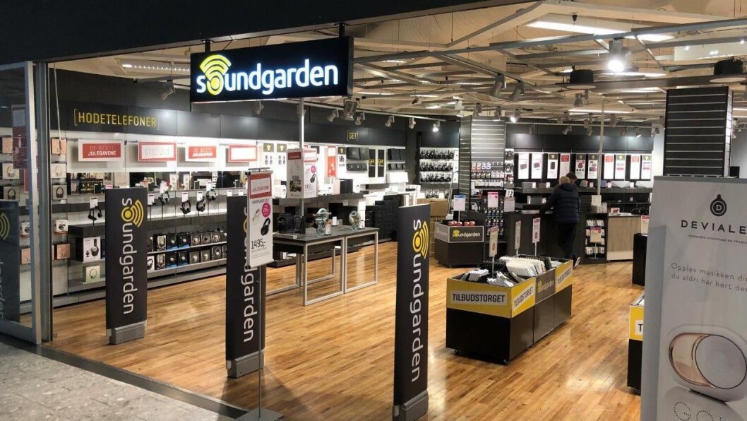 Soundgardens forretning i Ski storsenter. Det er ennå ikke avklart om hvilke av de 15 butikkene som drives videre, med Fnky AS på eiersiden. Foto: Soundgarden.no AS Soundgardens forretning i Ski storsenter. Det er ennå ikke avklart om hvilke av de 15 butikkene som drives videre, med Fnky AS på eiersiden. Foto: Soundgarden.no AS