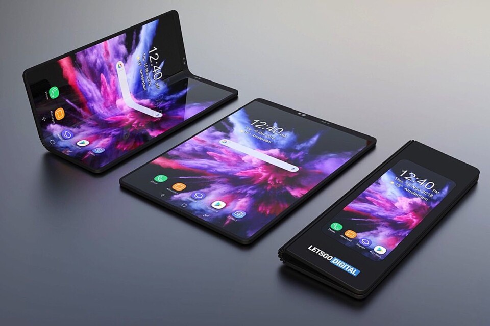 Nybrotts-mobilen Samsung Galaxy Fold utsettes på grunn av tekniske problemer. Foto: Samsung