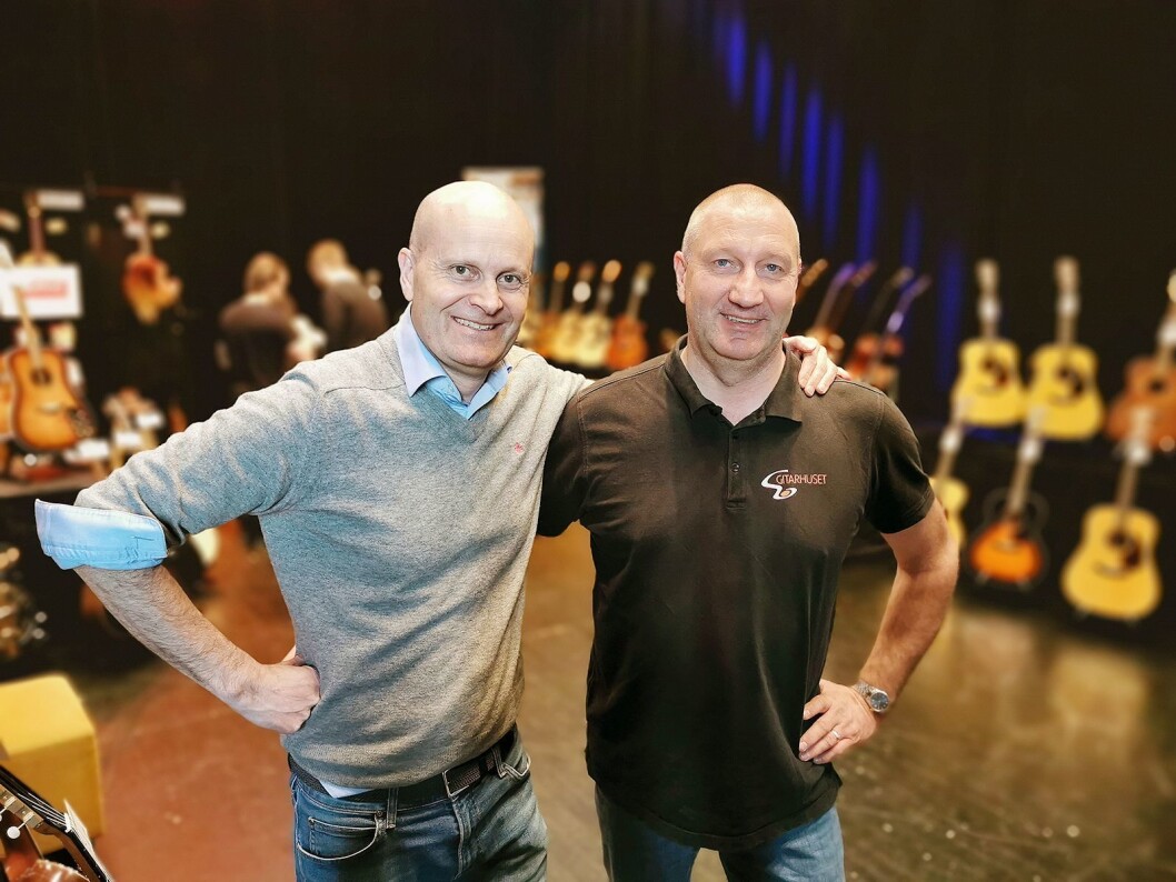 Thorbjørn Roll (t. v.) i Gitarhuset Bergen er for første gang med Magne Iversen i Gitarhuset Alnabru på Larvik Gitarfestival. Foto: Stian Sønsteng. Thorbjørn Roll (t. v.) i Gitarhuset Bergen er for første gang med Magne Iversen i Gitarhuset Alnabru på Larvik Gitarfestival. Foto: Stian Sønsteng.