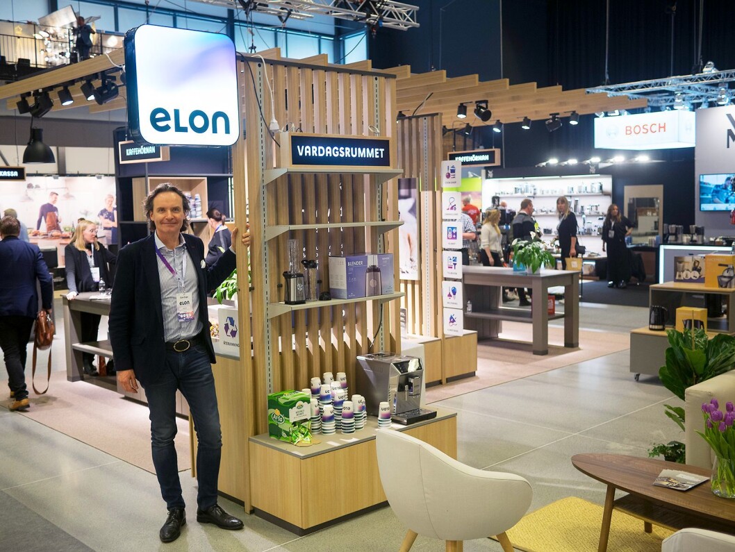 Stefan Lebrot, administrerende direktør og konsernsjef i Elon Group ved det nye butikk-konseptet på Elon Expo 2019. Foto: Ola Larsson Stefan Lebrot, administrerende direktør og konsernsjef i Elon Group ved det nye butikk-konseptet på Elon Expo 2019. Foto: Ola Larsson