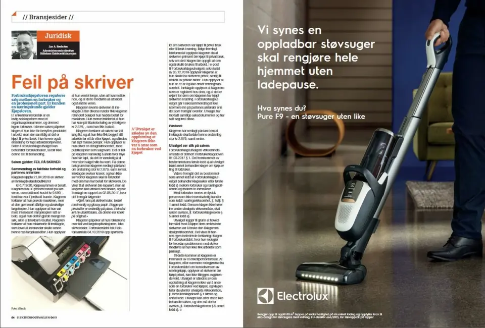 Artikkelen ble første gang publisert i papirutgaven av fagbladet Elektronikkbransjen nr. 4/2019, som ble distribuert 28. august. Her kan du lese artikkelen og bla gjennom digitalutgaven av bladet. Du kan lese alle utgaver av bladet digitalt, fra og med nr. 1/1937, på elektronikkbransjen.no/historiskarkiv. Artikkelen ble første gang publisert i papirutgaven av fagbladet Elektronikkbransjen nr. 4/2019, som ble distribuert 28. august. Her kan du lese artikkelen og bla gjennom digitalutgaven av bladet. Du kan lese alle utgaver av bladet digitalt, fra og med nr. 1/1937, på elektronikkbransjen.no/historiskarkiv.