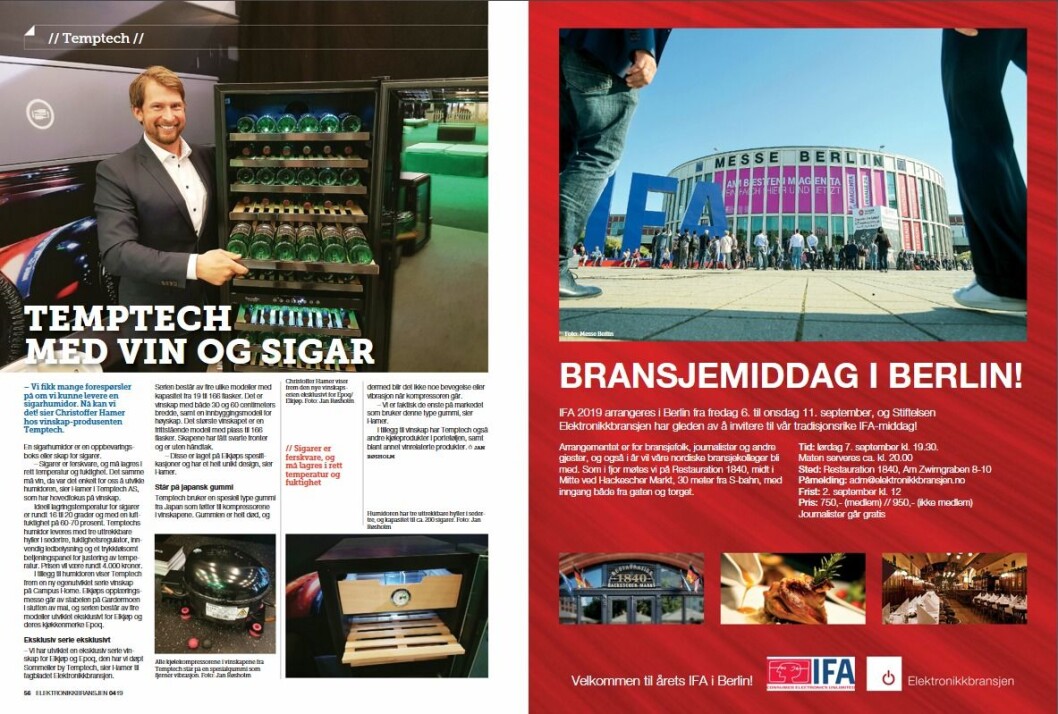Artikkelen ble første gang publisert i papirutgaven av fagbladet Elektronikkbransjen nr. 4/2019, som ble distribuert 28. august. <a href="http://www.mypaper.se/html5/customer/248/12568/?page=56" target="_blank" rel="noopener">Her kan du lese artikkelen</a> og bla gjennom digitalutgaven av bladet. Du kan lese alle utgaver av bladet digitalt, fra og med nr. 1/1937, på <a href="https://www.elektronikkbransjen.no/historiskarkiv" target="_blank" rel="noopener">elektronikkbransjen.no/historiskarkiv</a>. Artikkelen ble første gang publisert i papirutgaven av fagbladet Elektronikkbransjen nr. 4/2019, som ble distribuert 28. august. <a href="http://www.mypaper.se/html5/customer/248/12568/?page=56" target="_blank" rel="noopener">Her kan du lese artikkelen</a> og bla gjennom digitalutgaven av bladet. Du kan lese alle utgaver av bladet digitalt, fra og med nr. 1/1937, på <a href="https://www.elektronikkbransjen.no/historiskarkiv" target="_blank" rel="noopener">elektronikkbransjen.no/historiskarkiv</a>.