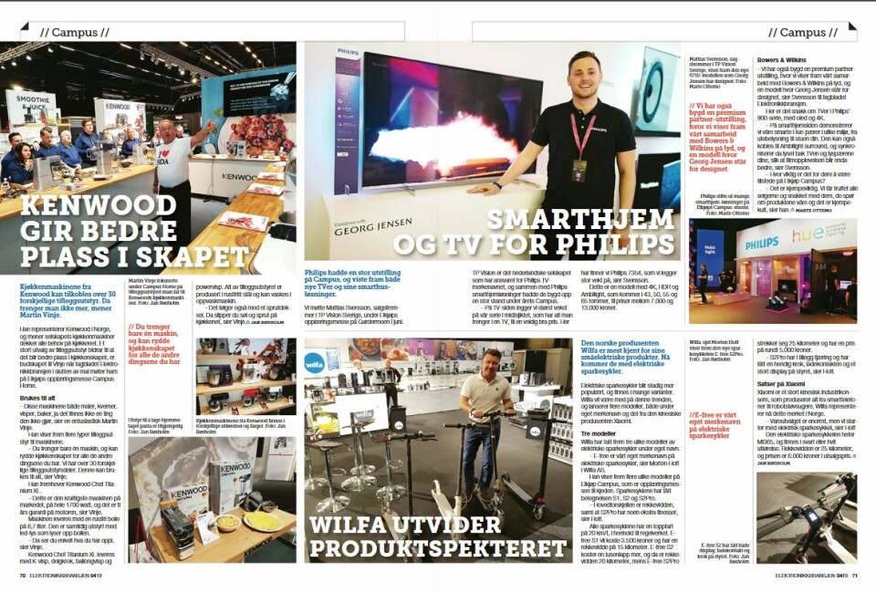 Artikkelen ble første gang publisert i papirutgaven av fagbladet Elektronikkbransjen nr. 4/2019, som ble distribuert 28. august. Her kan du lese artikkelen og bla gjennom digitalutgaven av bladet. Du kan lese alle utgaver av bladet digitalt, fra og med nr. 1/1937, på elektronikkbransjen.no/historiskarkiv.