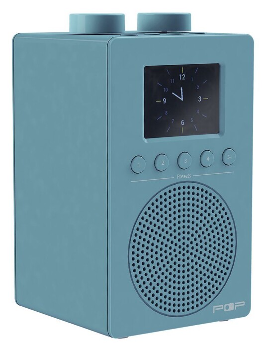 myPOP har dab, dab+, FM RDS, fargedisplay med slideshow, FS-modul, hodetelefonutgang, AUX-inn, automatisk klokke, klokkeradio med to alarmer, 220V eller 4xAA-batterier. Norsk tekst. 5 direktevalgsknapper. Snooze/sleep. Finnes i sort, hvit, oransje og blå. Pris: 700,-. myPOP har dab, dab+, FM RDS, fargedisplay med slideshow, FS-modul, hodetelefonutgang, AUX-inn, automatisk klokke, klokkeradio med to alarmer, 220V eller 4xAA-batterier. Norsk tekst. 5 direktevalgsknapper. Snooze/sleep. Finnes i sort, hvit, oransje og blå. Pris: 700,-.
