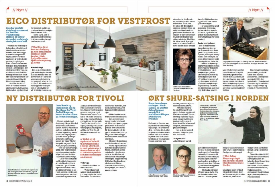 Artikkelen ble første gang publisert i papirutgaven av fagbladet Elektronikkbransjen nr. 4/2019, som ble distribuert 28. august. Her kan du lese artikkelen og bla gjennom digitalutgaven av bladet. Du kan lese alle utgaver av bladet digitalt, fra og med nr. 1/1937, på elektronikkbransjen.no/historiskarkiv.