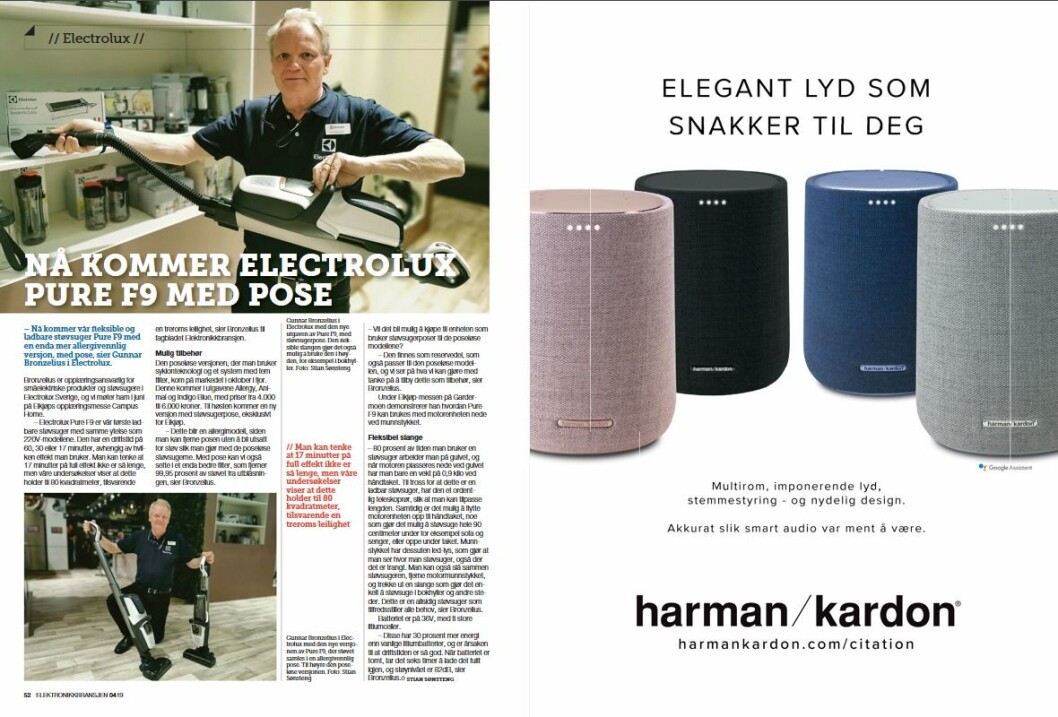 Artikkelen ble første gang publisert i papirutgaven av fagbladet Elektronikkbransjen nr. 4/2019, som ble distribuert 28. august. <a href="http://www.mypaper.se/html5/customer/248/12568/?page=52" target="_blank" rel="noopener">Her kan du lese artikkelen</a> og bla gjennom digitalutgaven av bladet. Du kan lese alle utgaver av bladet digitalt, fra og med nr. 1/1937, på <a href="https://www.elektronikkbransjen.no/historiskarkiv" target="_blank" rel="noopener">elektronikkbransjen.no/historiskarkiv</a>. Artikkelen ble første gang publisert i papirutgaven av fagbladet Elektronikkbransjen nr. 4/2019, som ble distribuert 28. august. <a href="http://www.mypaper.se/html5/customer/248/12568/?page=52" target="_blank" rel="noopener">Her kan du lese artikkelen</a> og bla gjennom digitalutgaven av bladet. Du kan lese alle utgaver av bladet digitalt, fra og med nr. 1/1937, på <a href="https://www.elektronikkbransjen.no/historiskarkiv" target="_blank" rel="noopener">elektronikkbransjen.no/historiskarkiv</a>.