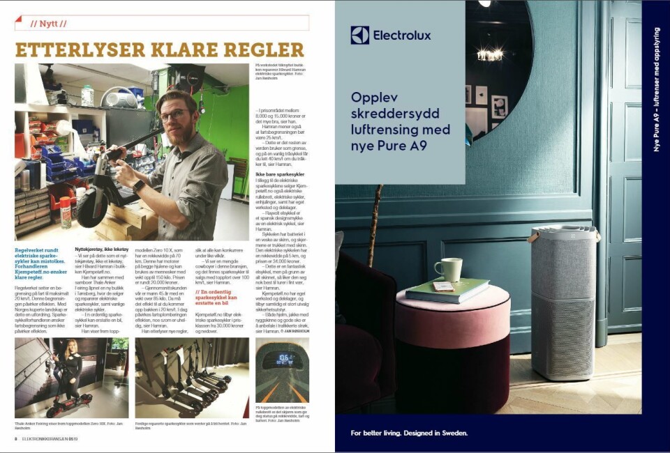 Artikkelen ble første gang publisert i papirutgaven av fagbladet Elektronikkbransjen nr. 5/2019, som ble distribuert 9. oktober. Her kan du lese artikkelen og bla gjennom digitalutgaven av bladet. Du kan lese alle utgaver av bladet digitalt, fra og med nr. 1/1937, på elektronikkbransjen.no/historiskarkiv.