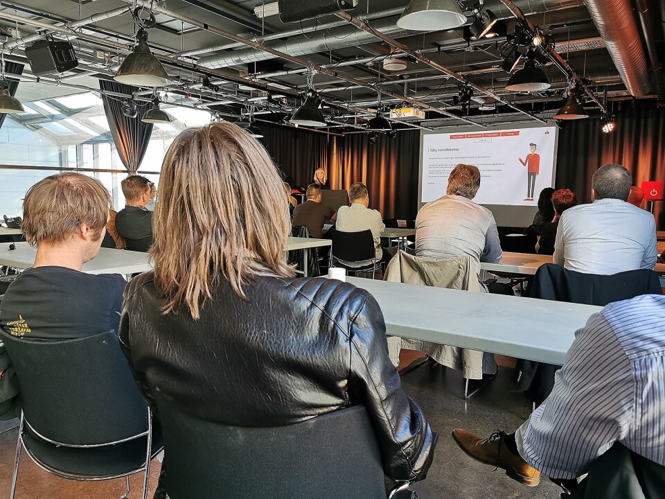 Kari Amdal Steingrimsen i Santander foredro om hvordan kundefinansiering kan gi mersalg. Foto: Stian Sønsteng.