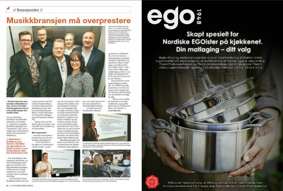 Artikkelen ble første gang publisert i papirutgaven av fagbladet Elektronikkbransjen nr. 5/2019, som ble distribuert 9. oktober. Her kan du lese artikkelen og bla gjennom digitalutgaven av bladet. Du kan lese alle utgaver av bladet digitalt, fra og med nr. 1/1937, på elektronikkbransjen.no/historiskarkiv.