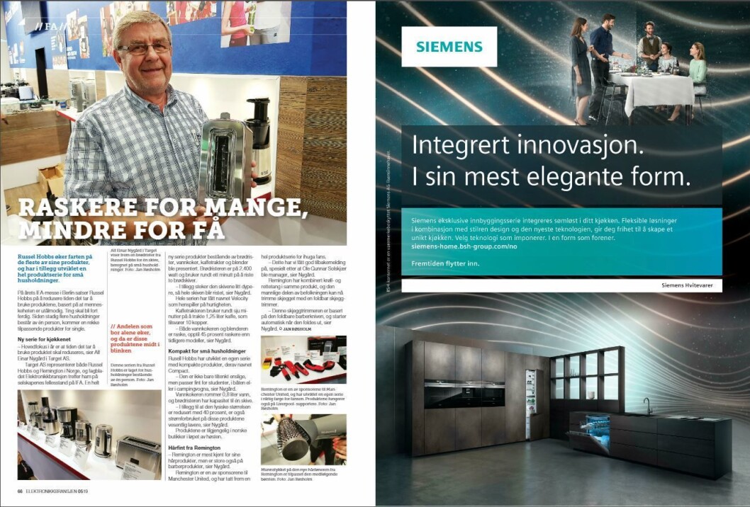 Artikkelen ble første gang publisert i papirutgaven av fagbladet Elektronikkbransjen nr. 5/2019, som ble distribuert 9. oktober. <a href="http://www.mypaper.se/html5/customer/248/12614/?page=66" target="_blank" rel="noopener">Her kan du lese artikkelen</a> og bla gjennom digitalutgaven av bladet. Du kan lese alle utgaver av bladet digitalt, fra og med nr. 1/1937, på <a href="https://www.elektronikkbransjen.no/historiskarkiv" target="_blank" rel="noopener">elektronikkbransjen.no/historiskarkiv</a>. Artikkelen ble første gang publisert i papirutgaven av fagbladet Elektronikkbransjen nr. 5/2019, som ble distribuert 9. oktober. <a href="http://www.mypaper.se/html5/customer/248/12614/?page=66" target="_blank" rel="noopener">Her kan du lese artikkelen</a> og bla gjennom digitalutgaven av bladet. Du kan lese alle utgaver av bladet digitalt, fra og med nr. 1/1937, på <a href="https://www.elektronikkbransjen.no/historiskarkiv" target="_blank" rel="noopener">elektronikkbransjen.no/historiskarkiv</a>.