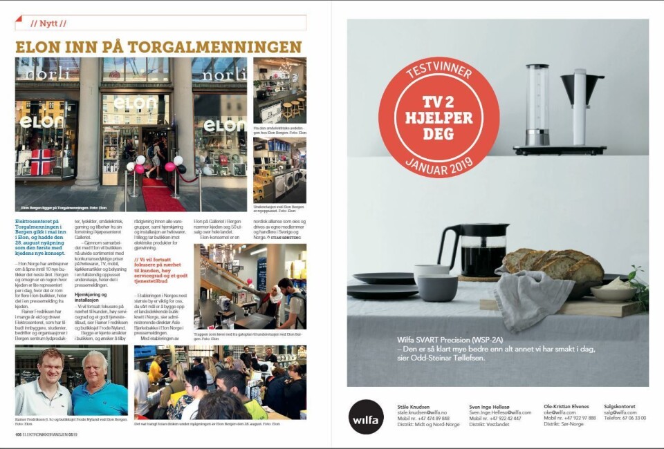 Artikkelen ble første gang publisert i papirutgaven av fagbladet Elektronikkbransjen nr. 5/2019, som ble distribuert 9. oktober. Her kan du lese artikkelen og bla gjennom digitalutgaven av bladet. Du kan lese alle utgaver av bladet digitalt, fra og med nr. 1/1937, på elektronikkbransjen.no/historiskarkiv.