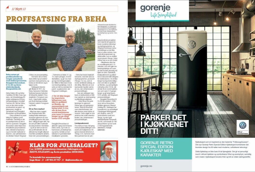 Artikkelen ble første gang publisert i papirutgaven av fagbladet Elektronikkbransjen nr. 5/2019, som ble distribuert 9. oktober. <a href="http://www.mypaper.se/html5/customer/248/12614/?page=10" target="_blank" rel="noopener">Her kan du lese artikkelen</a> og bla gjennom digitalutgaven av bladet. Du kan lese alle utgaver av bladet digitalt, fra og med nr. 1/1937, på <a href="https://www.elektronikkbransjen.no/historiskarkiv" target="_blank" rel="noopener">elektronikkbransjen.no/historiskarkiv</a>. Artikkelen ble første gang publisert i papirutgaven av fagbladet Elektronikkbransjen nr. 5/2019, som ble distribuert 9. oktober. <a href="http://www.mypaper.se/html5/customer/248/12614/?page=10" target="_blank" rel="noopener">Her kan du lese artikkelen</a> og bla gjennom digitalutgaven av bladet. Du kan lese alle utgaver av bladet digitalt, fra og med nr. 1/1937, på <a href="https://www.elektronikkbransjen.no/historiskarkiv" target="_blank" rel="noopener">elektronikkbransjen.no/historiskarkiv</a>.