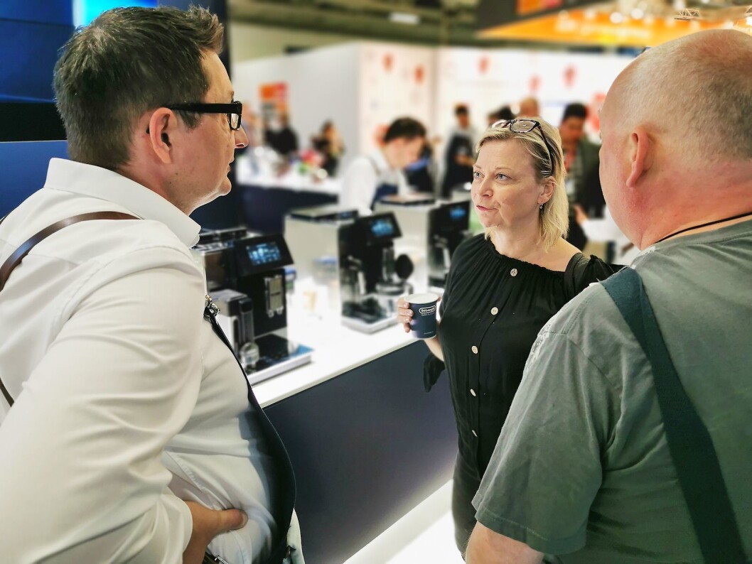Hos De’Longhi møttes de IFA-besøkende rundt gruppens produkter. Foto: Stian Sønsteng. Hos De’Longhi møttes de IFA-besøkende rundt gruppens produkter. Foto: Stian Sønsteng.