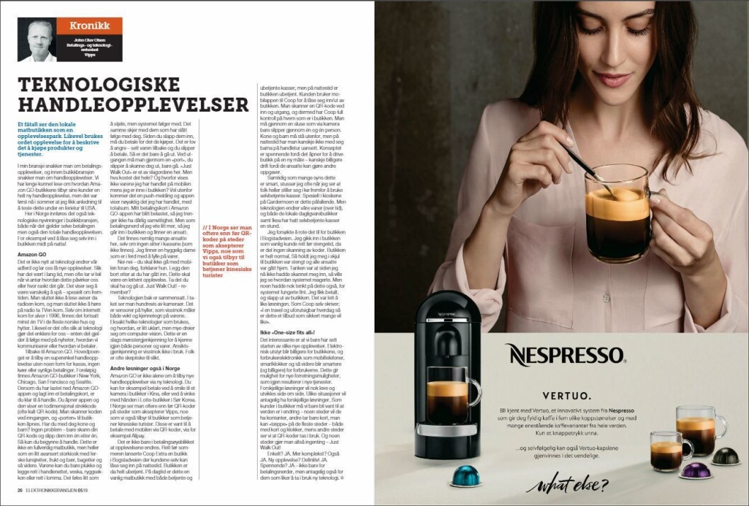 Artikkelen ble første gang publisert i papirutgaven av fagbladet Elektronikkbransjen nr. 5/2019, som ble distribuert 9. oktober. <a href="http://www.mypaper.se/html5/customer/248/12614/?page=26" target="_blank" rel="noopener">Her kan du lese artikkelen</a> og bla gjennom digitalutgaven av bladet. Du kan lese alle utgaver av bladet digitalt, fra og med nr. 1/1937, på <a href="https://www.elektronikkbransjen.no/historiskarkiv" target="_blank" rel="noopener">elektronikkbransjen.no/historiskarkiv</a>. Artikkelen ble første gang publisert i papirutgaven av fagbladet Elektronikkbransjen nr. 5/2019, som ble distribuert 9. oktober. <a href="http://www.mypaper.se/html5/customer/248/12614/?page=26" target="_blank" rel="noopener">Her kan du lese artikkelen</a> og bla gjennom digitalutgaven av bladet. Du kan lese alle utgaver av bladet digitalt, fra og med nr. 1/1937, på <a href="https://www.elektronikkbransjen.no/historiskarkiv" target="_blank" rel="noopener">elektronikkbransjen.no/historiskarkiv</a>.