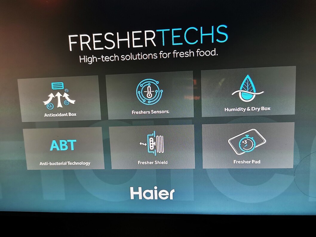 Haier ønsker å vise hvordan de bruker avansert teknologi for å ta vare på maten i sine kjøleskap. Foto: Stian Sønsteng. Haier ønsker å vise hvordan de bruker avansert teknologi for å ta vare på maten i sine kjøleskap. Foto: Stian Sønsteng.