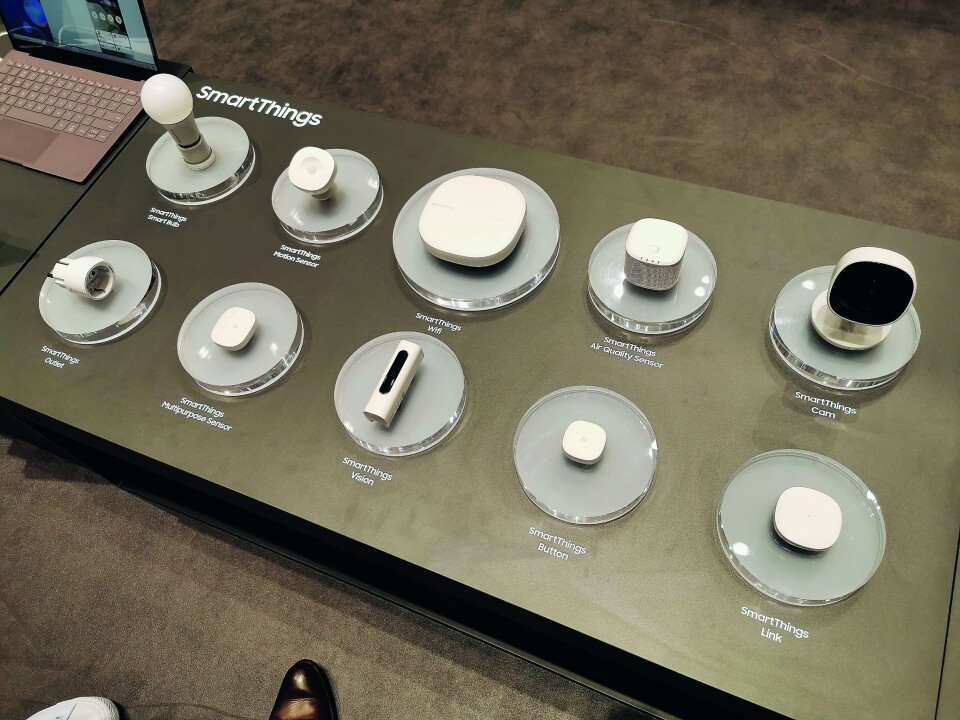 På IFA viser Samsung SmartThings-porteføljen sin. Foto: Stian Sønsteng