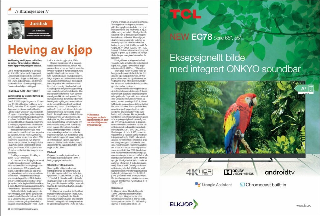 Artikkelen ble første gang publisert i papirutgaven av fagbladet Elektronikkbransjen nr. 6/2019, som ble distribuert 20. november. <a href="http://www.mypaper.se/html5/customer/248/12666/?page=66" target="_blank" rel="noopener">Her kan du lese artikkelen</a> og bla gjennom digitalutgaven av bladet. Du kan lese alle utgaver av bladet digitalt, fra og med nr. 1/1937, på <a href="https://www.elektronikkbransjen.no/historiskarkiv" target="_blank" rel="noopener">elektronikkbransjen.no/historiskarkiv</a>. Artikkelen ble første gang publisert i papirutgaven av fagbladet Elektronikkbransjen nr. 6/2019, som ble distribuert 20. november. <a href="http://www.mypaper.se/html5/customer/248/12666/?page=66" target="_blank" rel="noopener">Her kan du lese artikkelen</a> og bla gjennom digitalutgaven av bladet. Du kan lese alle utgaver av bladet digitalt, fra og med nr. 1/1937, på <a href="https://www.elektronikkbransjen.no/historiskarkiv" target="_blank" rel="noopener">elektronikkbransjen.no/historiskarkiv</a>.