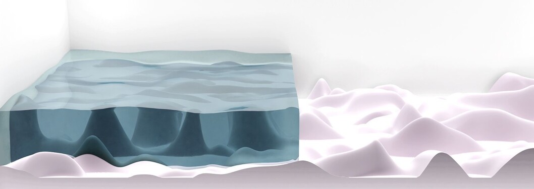 Slik illustrerer LiquidNano hvordan en skjerm ser ut med og uten den flytende skjermbeskytteren. Illustrasjon: LiquidNano Slik illustrerer LiquidNano hvordan en skjerm ser ut med og uten den flytende skjermbeskytteren. Illustrasjon: LiquidNano