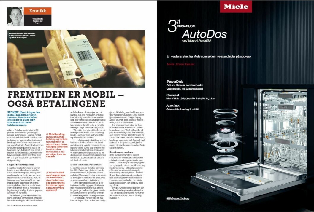 Artikkelen ble første gang publisert i papirutgaven av fagbladet Elektronikkbransjen nr. 6/2019, som ble distribuert 20. november. <a href="http://www.mypaper.se/html5/customer/248/12666/?page=102" target="_blank" rel="noopener">Her kan du lese artikkelen</a> og bla gjennom digitalutgaven av bladet. Du kan lese alle utgaver av bladet digitalt, fra og med nr. 1/1937, på <a href="https://www.elektronikkbransjen.no/historiskarkiv" target="_blank" rel="noopener">elektronikkbransjen.no/historiskarkiv</a>. Artikkelen ble første gang publisert i papirutgaven av fagbladet Elektronikkbransjen nr. 6/2019, som ble distribuert 20. november. <a href="http://www.mypaper.se/html5/customer/248/12666/?page=102" target="_blank" rel="noopener">Her kan du lese artikkelen</a> og bla gjennom digitalutgaven av bladet. Du kan lese alle utgaver av bladet digitalt, fra og med nr. 1/1937, på <a href="https://www.elektronikkbransjen.no/historiskarkiv" target="_blank" rel="noopener">elektronikkbransjen.no/historiskarkiv</a>.