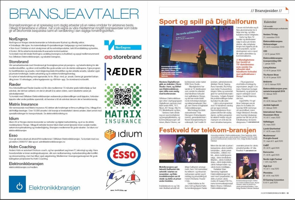 Artikkelen ble første gang publisert i papirutgaven av fagbladet Elektronikkbransjen nr. 6/2019, som ble distribuert 20. november. Her kan du lese artikkelen og bla gjennom digitalutgaven av bladet. Du kan lese alle utgaver av bladet digitalt, fra og med nr. 1/1937, på elektronikkbransjen.no/historiskarkiv.
