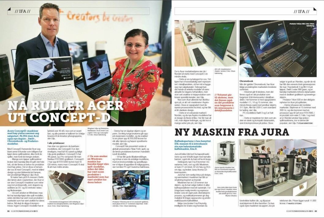 Artikkelen ble første gang publisert i papirutgaven av fagbladet Elektronikkbransjen nr. 6/2019, som ble distribuert 20. november. <a href="http://www.mypaper.se/html5/customer/248/12666/?page=88" target="_blank" rel="noopener">Her kan du lese artikkelen</a> og bla gjennom digitalutgaven av bladet. Du kan lese alle utgaver av bladet digitalt, fra og med nr. 1/1937, på <a href="https://www.elektronikkbransjen.no/historiskarkiv" target="_blank" rel="noopener">elektronikkbransjen.no/historiskarkiv</a>. Artikkelen ble første gang publisert i papirutgaven av fagbladet Elektronikkbransjen nr. 6/2019, som ble distribuert 20. november. <a href="http://www.mypaper.se/html5/customer/248/12666/?page=88" target="_blank" rel="noopener">Her kan du lese artikkelen</a> og bla gjennom digitalutgaven av bladet. Du kan lese alle utgaver av bladet digitalt, fra og med nr. 1/1937, på <a href="https://www.elektronikkbransjen.no/historiskarkiv" target="_blank" rel="noopener">elektronikkbransjen.no/historiskarkiv</a>.
