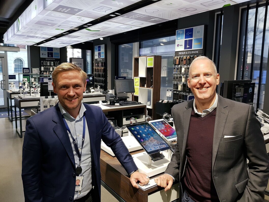 Steve Koenig fra CTA benyttet Oslo-turen til å besøke Elkjøp Nordic, der han møtte driftsdirektør Andreas Westgaard. Foto: Jan Røsholm. Steve Koenig fra CTA benyttet Oslo-turen til å besøke Elkjøp Nordic, der han møtte driftsdirektør Andreas Westgaard. Foto: Jan Røsholm.