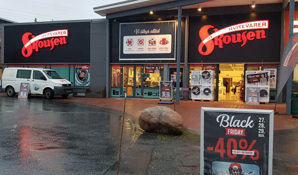 Slik så det ut på Skousens avdeling i Arendal under årets Black Friday. Foto: Skousen