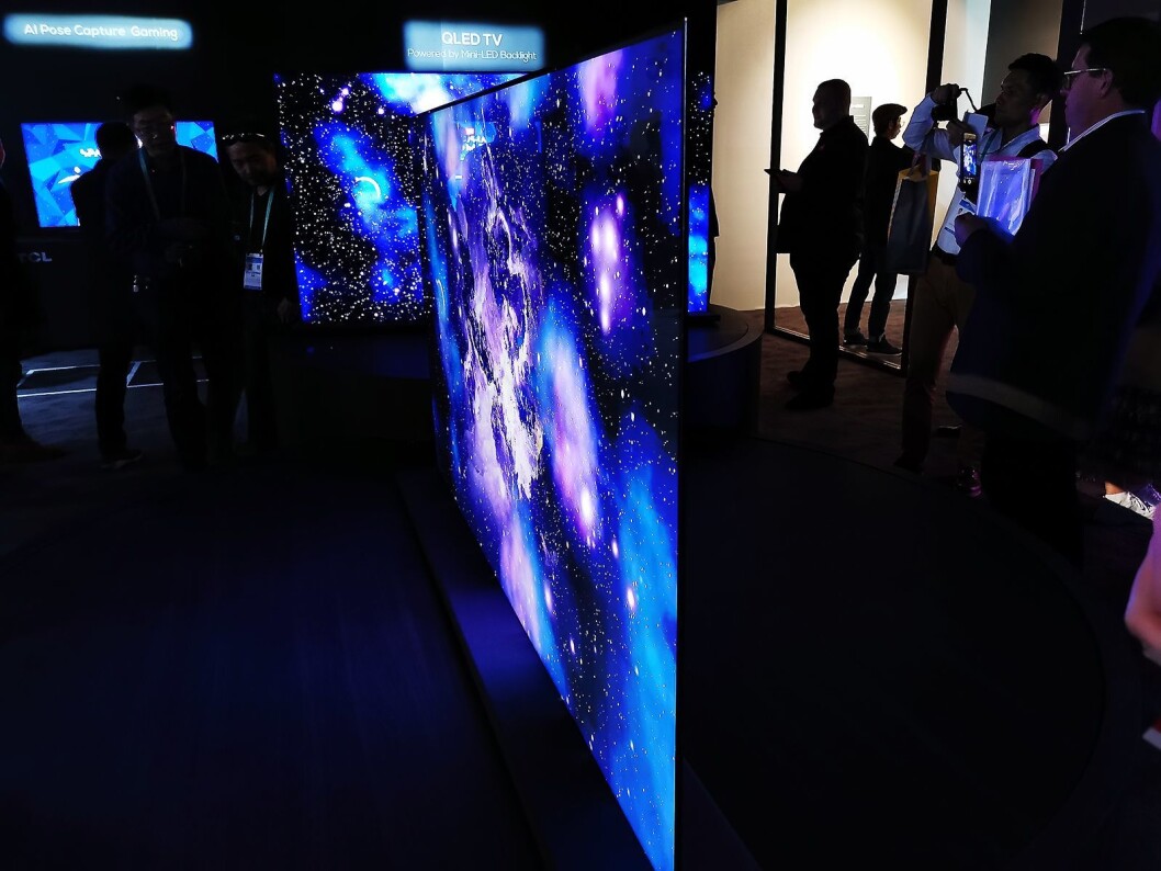 På CES viser TCL tredje generasjon mini-led, der mini-led, Quantum Dot-film og LCD er kombinert i et panel som bare er 5 millimeter tykt. Foto: Stian Sønsteng. På CES viser TCL tredje generasjon mini-led, der mini-led, Quantum Dot-film og LCD er kombinert i et panel som bare er 5 millimeter tykt. Foto: Stian Sønsteng.