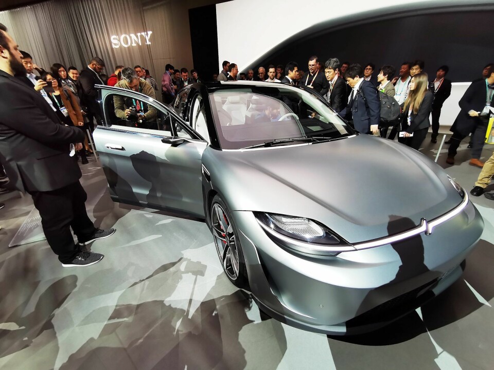 Sony viste på CES frem den elektriske konseptbilen Vision-S. Foto: Stian Sønsteng.