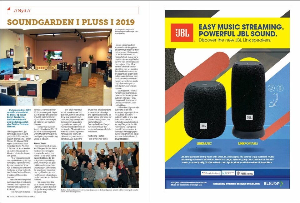 Artikkelen ble første gang publisert i papirutgaven av fagbladet Elektronikkbransjen nr. 1/2020, som ble distribuert 13. februar. Her kan du lese artikkelen og bla gjennom digitalutgaven av bladet. Du kan lese alle utgaver av bladet digitalt, fra og med nr. 1/1937, på elektronikkbransjen.no/historiskarkiv.