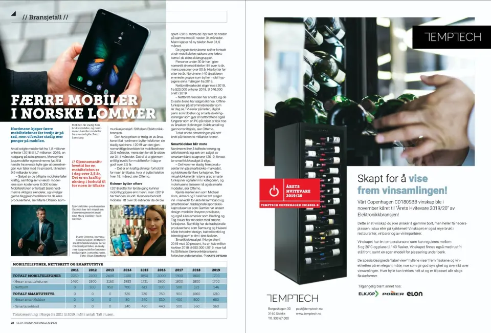 Artikkelen er også publisert i papirutgaven av fagbladet Elektronikkbransjen nr. 1/2020, som ble distribuert 12. februar. Her kan du lese artikkelen og bla gjennom digitalutgaven av bladet. Du kan lese alle utgaver av bladet digitalt, fra og med nr. 1/1937, på elektronikkbransjen.no/historiskarkiv. Artikkelen er også publisert i papirutgaven av fagbladet Elektronikkbransjen nr. 1/2020, som ble distribuert 12. februar. Her kan du lese artikkelen og bla gjennom digitalutgaven av bladet. Du kan lese alle utgaver av bladet digitalt, fra og med nr. 1/1937, på elektronikkbransjen.no/historiskarkiv.