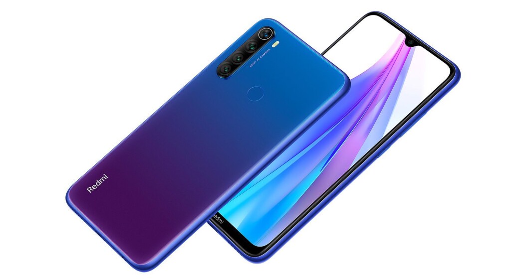 Redmi Note 8T har 4K, firedelt kamerasystem med 48MP hovedkamera, 8MP vidvinkelkamera, 2MP kamera med dybdesensor og 2MP makrokamera, samt 13MP frontkamera. 6,3 tommers skjerm, Corning Gorilla Glass 5 både foran og bak. Batteri: 4.000 mAh, hurtiglading (18W). Pris: 2.200,- Foto: Xiaomi. Redmi Note 8T har 4K, firedelt kamerasystem med 48MP hovedkamera, 8MP vidvinkelkamera, 2MP kamera med dybdesensor og 2MP makrokamera, samt 13MP frontkamera. 6,3 tommers skjerm, Corning Gorilla Glass 5 både foran og bak. Batteri: 4.000 mAh, hurtiglading (18W). Pris: 2.200,- Foto: Xiaomi.