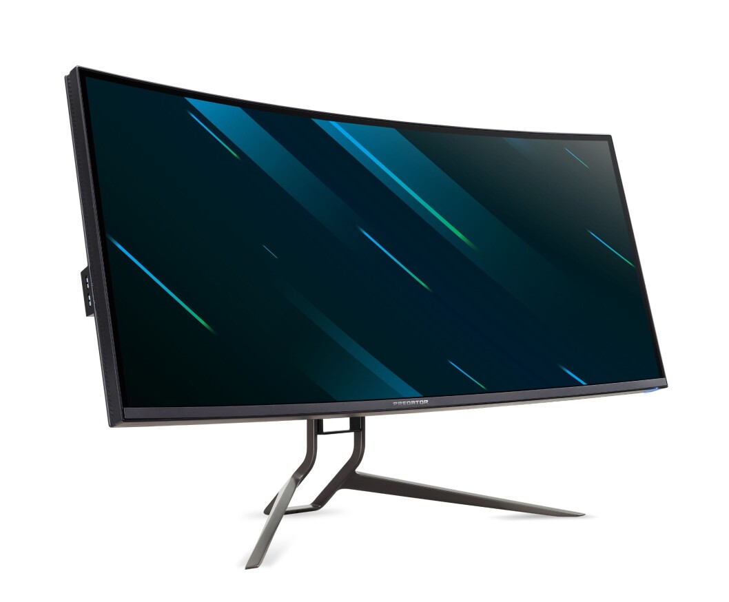 Spillskjermen Predator X38 er buet for best mulig spillopplevelse. Foto: Acer. Spillskjermen Predator X38 er buet for best mulig spillopplevelse. Foto: Acer.