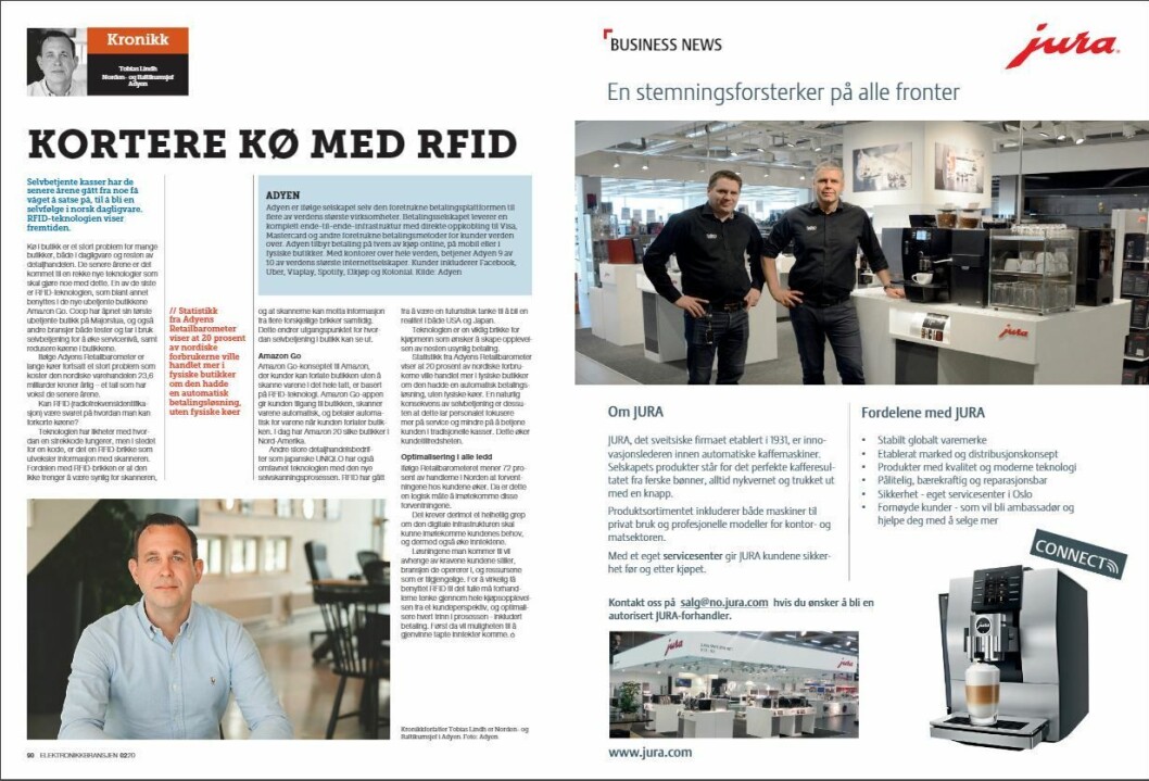 Artikkelen ble første gang publisert i papirutgaven av fagbladet Elektronikkbransjen nr. 2/2020, som ble distribuert 14. april. <a href="https://www.mypaper.se/html5/customer/248/12832/?page=90" target="_blank" rel="noopener">Her kan du lese artikkelen</a> og bla gjennom digitalutgaven av bladet. Du kan lese alle utgaver av bladet digitalt, fra og med nr. 1/1937, på <a href="https://www.elektronikkbransjen.no/historiskarkiv" target="_blank" rel="noopener">elektronikkbransjen.no/historiskarkiv</a>. Artikkelen ble første gang publisert i papirutgaven av fagbladet Elektronikkbransjen nr. 2/2020, som ble distribuert 14. april. <a href="https://www.mypaper.se/html5/customer/248/12832/?page=90" target="_blank" rel="noopener">Her kan du lese artikkelen</a> og bla gjennom digitalutgaven av bladet. Du kan lese alle utgaver av bladet digitalt, fra og med nr. 1/1937, på <a href="https://www.elektronikkbransjen.no/historiskarkiv" target="_blank" rel="noopener">elektronikkbransjen.no/historiskarkiv</a>.