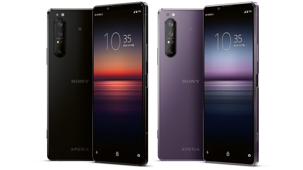 Nye Xperia 1 II kommer i sort eller lilla når telefonen treffer det norske markedet i juni. Foto: Sony. Nye Xperia 1 II kommer i sort eller lilla når telefonen treffer det norske markedet i juni. Foto: Sony.