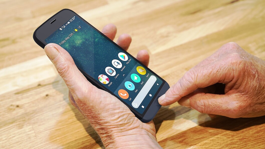 Doro har spesialisert seg på mobiltelefoner til eldre, og med 8050 har selskapet nå to smartmobiler i porteføljen. Foto: Doro Doro har spesialisert seg på mobiltelefoner til eldre, og med 8050 har selskapet nå to smartmobiler i porteføljen. Foto: Doro