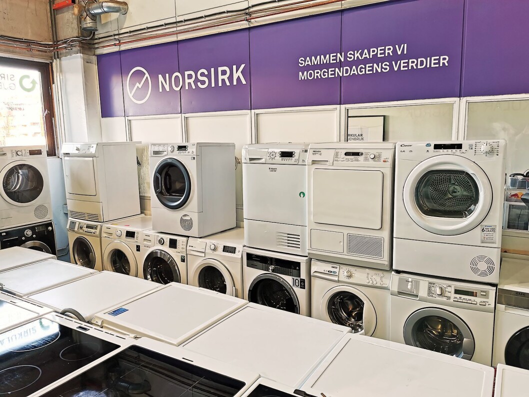 Norsirk leverer hvitevarene som kommer inn til Sirkular Gjenbruk. Foto: Stian Sønsteng. Norsirk leverer hvitevarene som kommer inn til Sirkular Gjenbruk. Foto: Stian Sønsteng.
