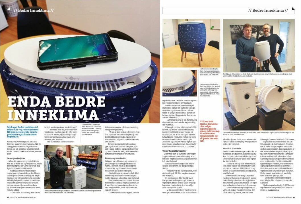 Artikkelen ble første gang publisert i papirutgaven av fagbladet Elektronikkbransjen nr. 2/2020, som ble distribuert 14. april. <a href="https://www.mypaper.se/html5/customer/248/12832/?page=48" target="_blank" rel="noopener">Her kan du lese artikkelen</a> og bla gjennom digitalutgaven av bladet. Du kan lese alle utgaver av bladet digitalt, fra og med nr. 1/1937, på <a href="https://www.elektronikkbransjen.no/historiskarkiv" target="_blank" rel="noopener">elektronikkbransjen.no/historiskarkiv</a>. Artikkelen ble første gang publisert i papirutgaven av fagbladet Elektronikkbransjen nr. 2/2020, som ble distribuert 14. april. <a href="https://www.mypaper.se/html5/customer/248/12832/?page=48" target="_blank" rel="noopener">Her kan du lese artikkelen</a> og bla gjennom digitalutgaven av bladet. Du kan lese alle utgaver av bladet digitalt, fra og med nr. 1/1937, på <a href="https://www.elektronikkbransjen.no/historiskarkiv" target="_blank" rel="noopener">elektronikkbransjen.no/historiskarkiv</a>.