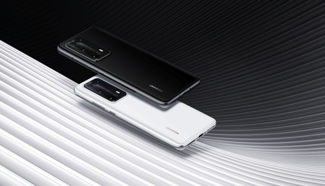 Huawei P40 Pro+ kommer i handelen i juni fargene White Ceramic og Black Ceramic. Foto: Huawei. Huawei P40 Pro+ kommer i handelen i juni fargene White Ceramic og Black Ceramic. Foto: Huawei.