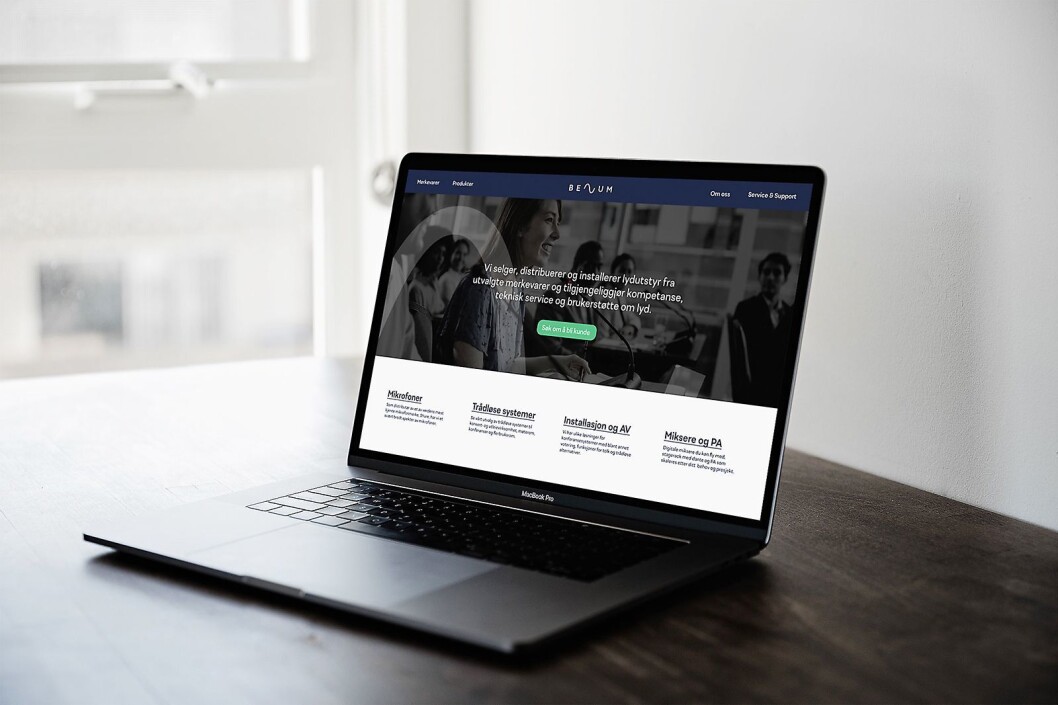 Ny visuell profil som eksempel på ny nettside. Illustrasjon: Benum. Ny visuell profil som eksempel på ny nettside. Illustrasjon: Benum.