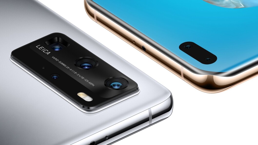 Huawei P40 Pro har fire kamera på baksiden, mens tre tre modellene i serien alle har to kamera i front for 4K-video og med 30MP. Foto: Huawei. Huawei P40 Pro har fire kamera på baksiden, mens tre tre modellene i serien alle har to kamera i front for 4K-video og med 30MP. Foto: Huawei.