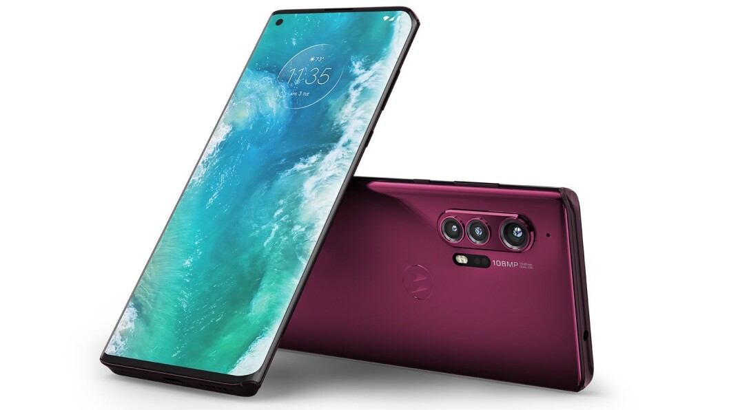 Motorolas nye flaggskipmodell Edge+ har fått et hovedkamera med en 108 megapiksler stor sensor. Foto: Motorola Motorolas nye flaggskipmodell Edge+ har fått et hovedkamera med en 108 megapiksler stor sensor. Foto: Motorola
