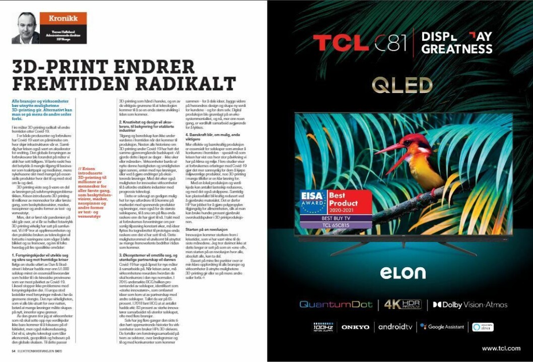 Artikkelen ble første gang publisert i papirutgaven av fagbladet Elektronikkbransjen nr. 4/2020, som ble distribuert 31. august. <a href="https://www.mypaper.se/html5/customer/248/12936/?page=54" target="_blank" rel="noopener">Her kan du lese artikkelen</a> og bla gjennom digitalutgaven av bladet. Du kan lese alle utgaver av bladet digitalt, fra og med nr. 1/1937, på <a href="https://www.elektronikkbransjen.no/historiskarkiv" target="_blank" rel="noopener">elektronikkbransjen.no/historiskarkiv</a>. Artikkelen ble første gang publisert i papirutgaven av fagbladet Elektronikkbransjen nr. 4/2020, som ble distribuert 31. august. <a href="https://www.mypaper.se/html5/customer/248/12936/?page=54" target="_blank" rel="noopener">Her kan du lese artikkelen</a> og bla gjennom digitalutgaven av bladet. Du kan lese alle utgaver av bladet digitalt, fra og med nr. 1/1937, på <a href="https://www.elektronikkbransjen.no/historiskarkiv" target="_blank" rel="noopener">elektronikkbransjen.no/historiskarkiv</a>.