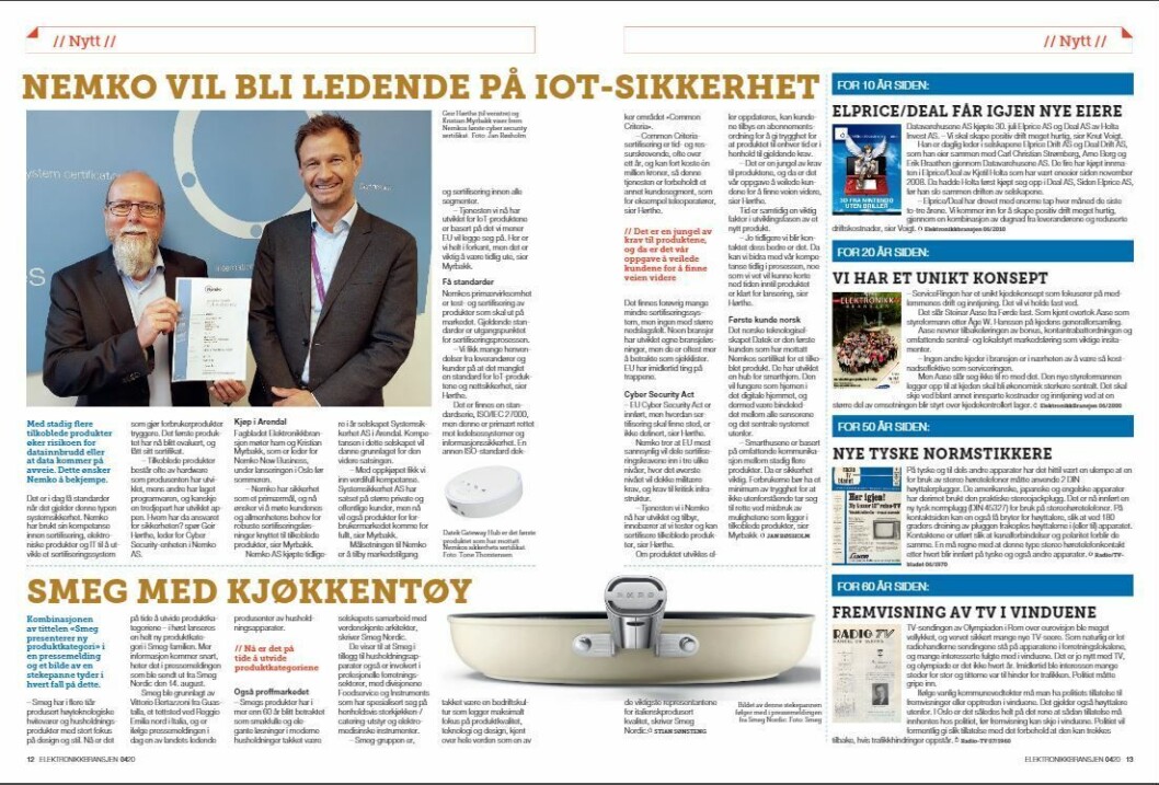 Artikkelen ble første gang publisert i papirutgaven av fagbladet Elektronikkbransjen nr. 4/2020, som ble distribuert 31. august. <a href="https://www.mypaper.se/html5/customer/248/12936/?page=12" target="_blank" rel="noopener">Her kan du lese artikkelen</a> og bla gjennom digitalutgaven av bladet. Du kan lese alle utgaver av bladet digitalt, fra og med nr. 1/1937, på <a href="https://www.elektronikkbransjen.no/historiskarkiv" target="_blank" rel="noopener">elektronikkbransjen.no/historiskarkiv</a>. Artikkelen ble første gang publisert i papirutgaven av fagbladet Elektronikkbransjen nr. 4/2020, som ble distribuert 31. august. <a href="https://www.mypaper.se/html5/customer/248/12936/?page=12" target="_blank" rel="noopener">Her kan du lese artikkelen</a> og bla gjennom digitalutgaven av bladet. Du kan lese alle utgaver av bladet digitalt, fra og med nr. 1/1937, på <a href="https://www.elektronikkbransjen.no/historiskarkiv" target="_blank" rel="noopener">elektronikkbransjen.no/historiskarkiv</a>.