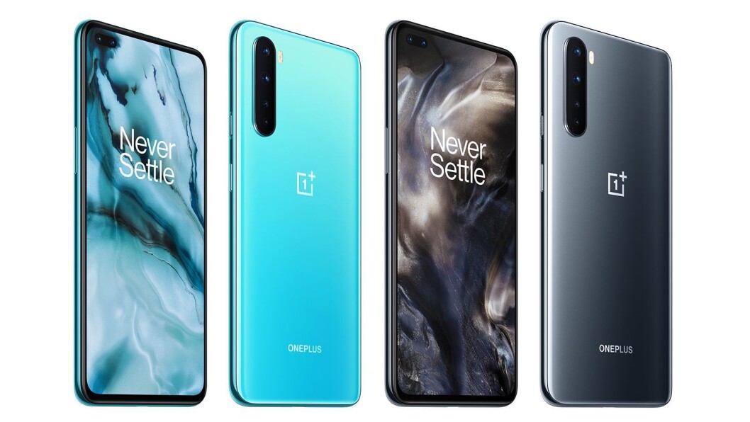 OnePlus Nord her i fargene Blue Marble og Gray Onyx. I tillegg kommer mobilen i Gray Ash. Pris: 4.700 og 5.700 kroner. Foto: OnePlus OnePlus Nord her i fargene Blue Marble og Gray Onyx. I tillegg kommer mobilen i Gray Ash. Pris: 4.700 og 5.700 kroner. Foto: OnePlus