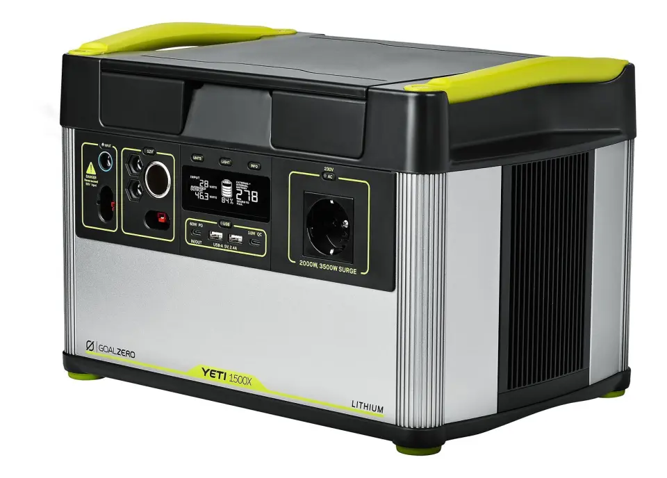 Goal Zero Yeti 1500X her et litium-batteri på 140,3Ah/1516Wh, og veier 20 kilo. Pris: 25.000,-. Goal Zero Yeti 1500X her et litium-batteri på 140,3Ah/1516Wh, og veier 20 kilo. Pris: 25.000,-.
