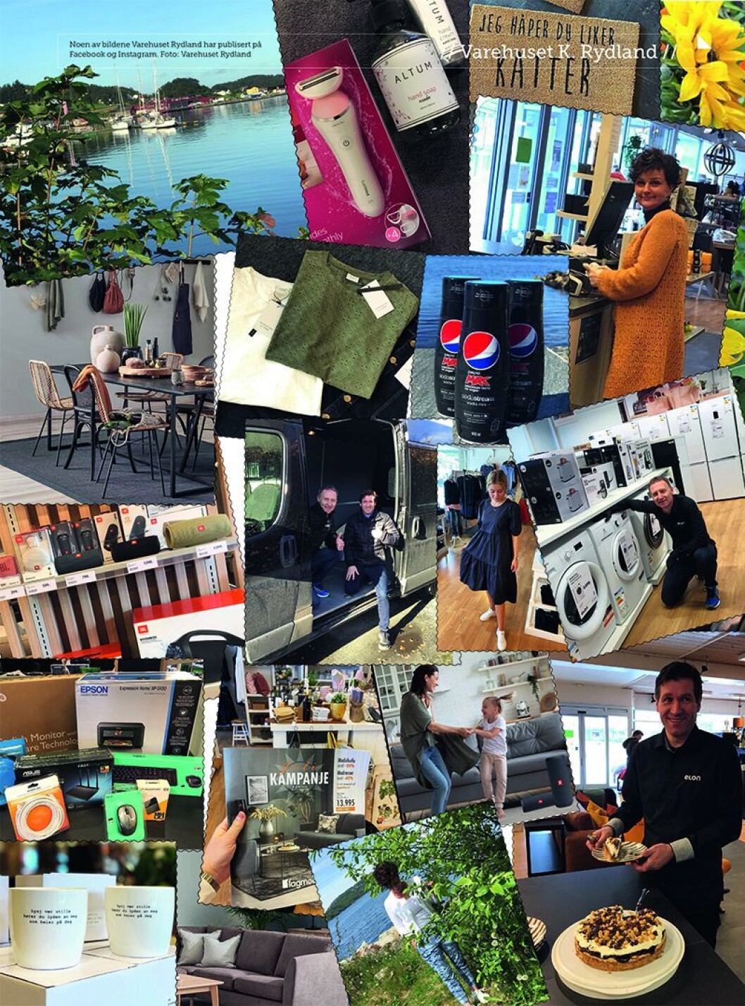 Noen av bildene Varehuset Rydland har publisert på Facebook og Instagram. Foto: Varehuset Rydland. Noen av bildene Varehuset Rydland har publisert på Facebook og Instagram. Foto: Varehuset Rydland.