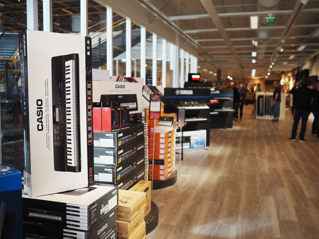 Dette synet møter kundene som kommer inn i 4Sound Stavangers 1.200 kvadratmeter store butikk på Forus. Foto: Stian Sønsteng. Dette synet møter kundene som kommer inn i 4Sound Stavangers 1.200 kvadratmeter store butikk på Forus. Foto: Stian Sønsteng.