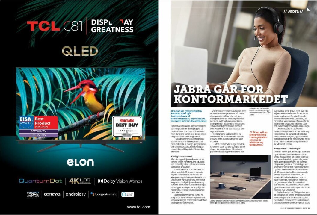 Artikkelen ble første gang publisert i papirutgaven av fagbladet Elektronikkbransjen nr. 5/2020, som ble distribuert 12 oktober. <a href="https://www.mypaper.se/html5/customer/248/12968/?page=68" target="_blank" rel="noopener">Her kan du lese artikkelen</a> og bla gjennom digitalutgaven av bladet. Du kan lese alle utgaver av bladet digitalt, fra og med nr. 1/1937, på <a href="https://www.elektronikkbransjen.no/historiskarkiv" target="_blank" rel="noopener">elektronikkbransjen.no/historiskarkiv</a>. Artikkelen ble første gang publisert i papirutgaven av fagbladet Elektronikkbransjen nr. 5/2020, som ble distribuert 12 oktober. <a href="https://www.mypaper.se/html5/customer/248/12968/?page=68" target="_blank" rel="noopener">Her kan du lese artikkelen</a> og bla gjennom digitalutgaven av bladet. Du kan lese alle utgaver av bladet digitalt, fra og med nr. 1/1937, på <a href="https://www.elektronikkbransjen.no/historiskarkiv" target="_blank" rel="noopener">elektronikkbransjen.no/historiskarkiv</a>.